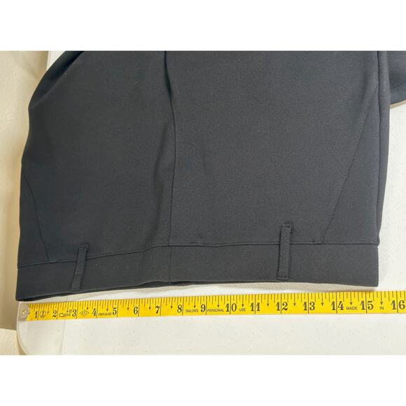 Quince Pants Womens Medium Petite Black Ultra Stretch Ponte Straight Minimalist - Picture 7 of 9